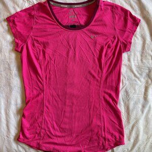 Nike Running Dry-fit pink short sleeve top, Size S